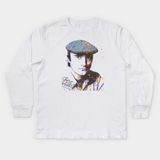 Phil Collins Retro Fan Art Sketch Kids Long Sleeve T-Shirt